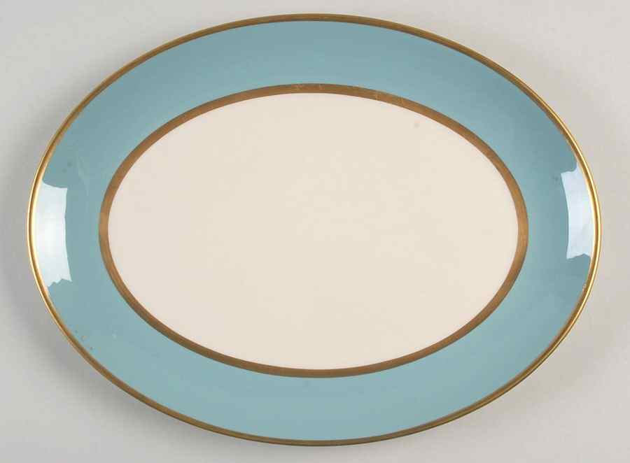 Palomar Robins Egg Blue 12" Oval Serving Platter by Franciscan-1