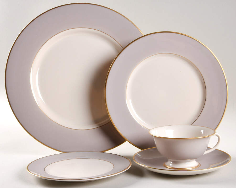Palomar Grey (Gold Trim) 5 Piece Place Setting by Franciscan-1