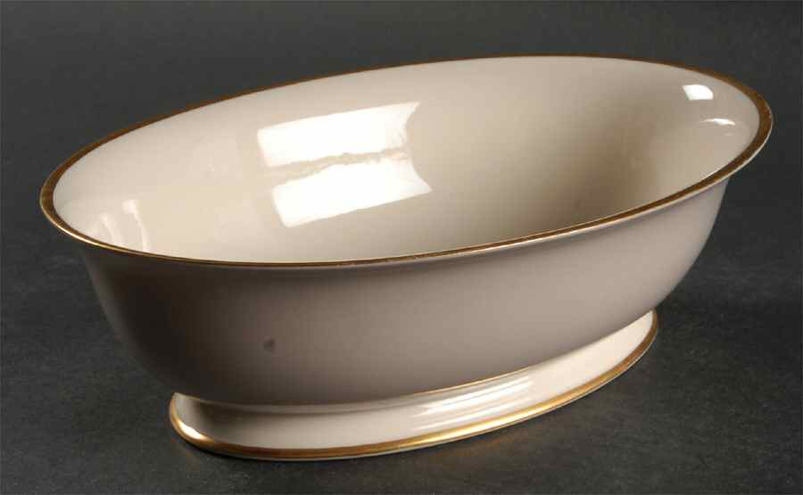 Palomar Grey (Gold Trim) 9" Oval Vegetable Bowl by Franciscan-1