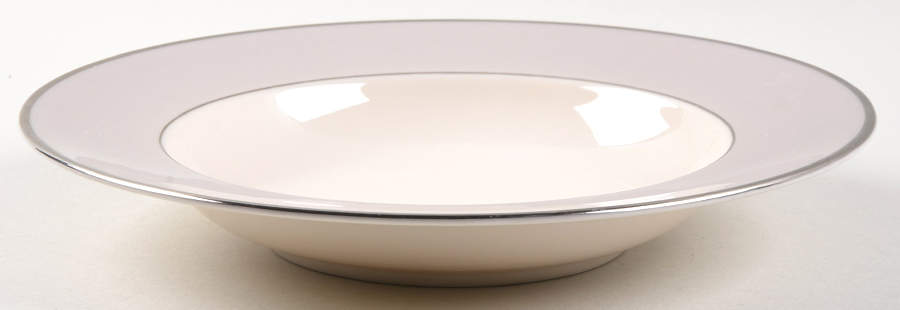 Palomar Grey (Platinum Trim) Rim Soup Bowl by Franciscan-1