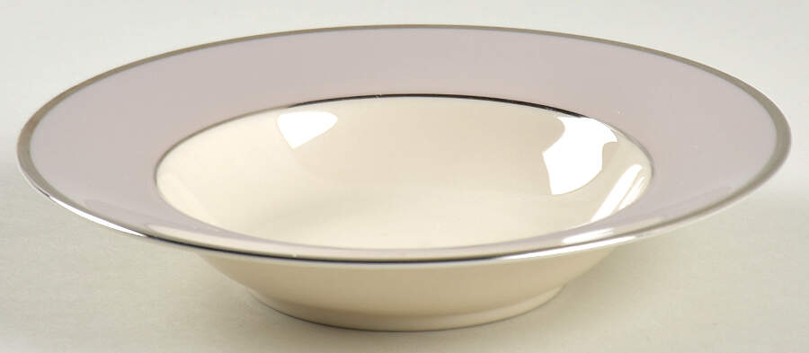 Palomar Grey (Platinum Trim) Rim Fruit/Dessert (Sauce) Bowl by Franciscan-1