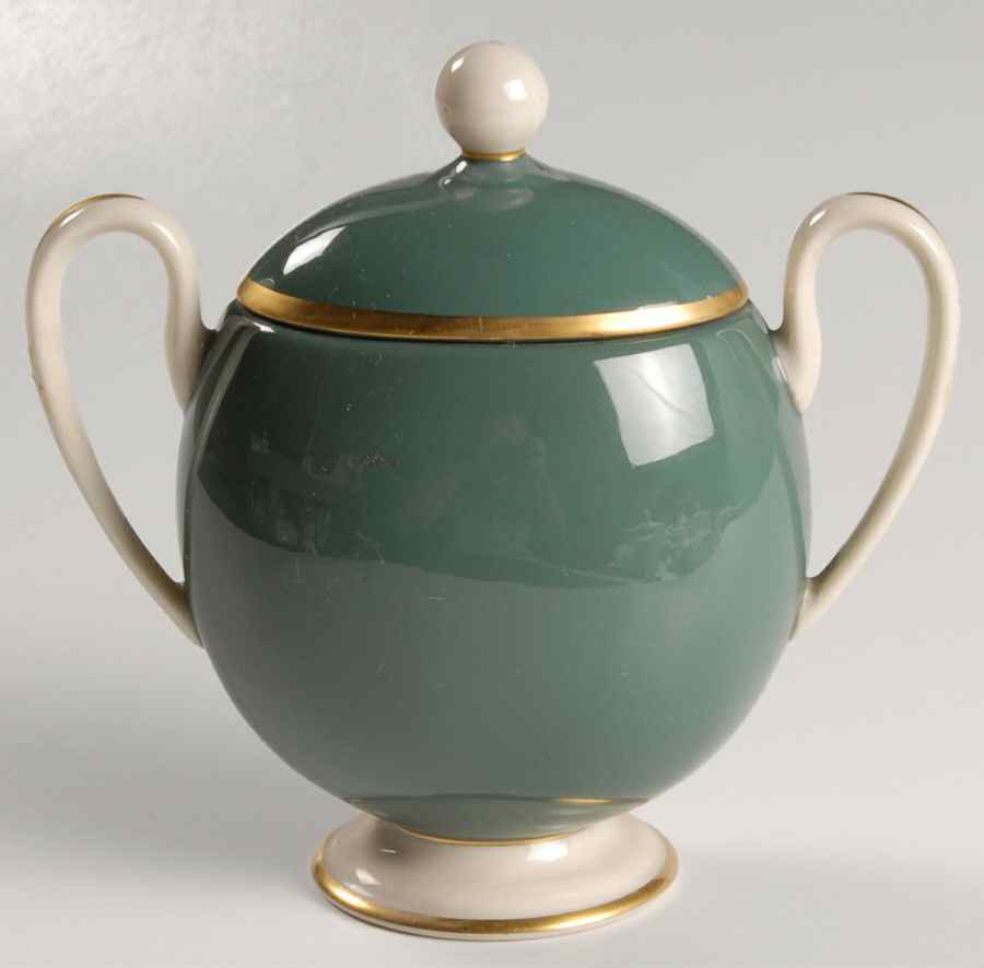 Palomar Jade (Dark Green) Sugar Bowl & Lid by Franciscan-1