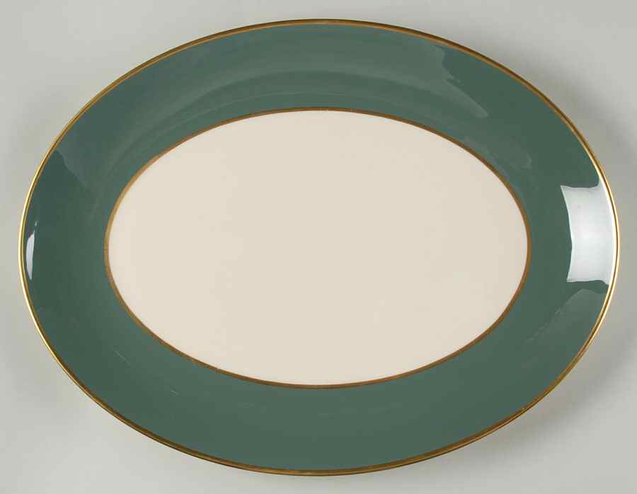 Palomar Jade (Dark Green) 16" Oval Serving Platter by Franciscan-1