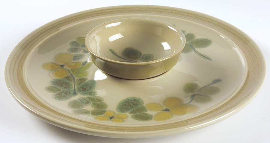 Pebble Beach Chip and Dip Set (Uses Fruit Bowl) by Franciscan-1