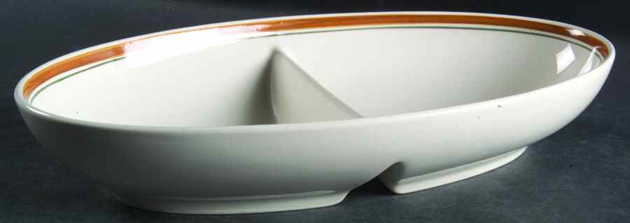 Pickwick 11" Oval Divided Vegetable Bowl by Franciscan-1