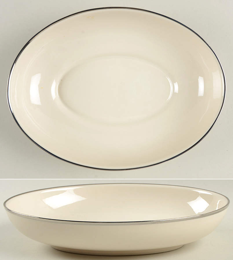 Platinum Band 8" Oval Vegetable Bowl by Franciscan-1