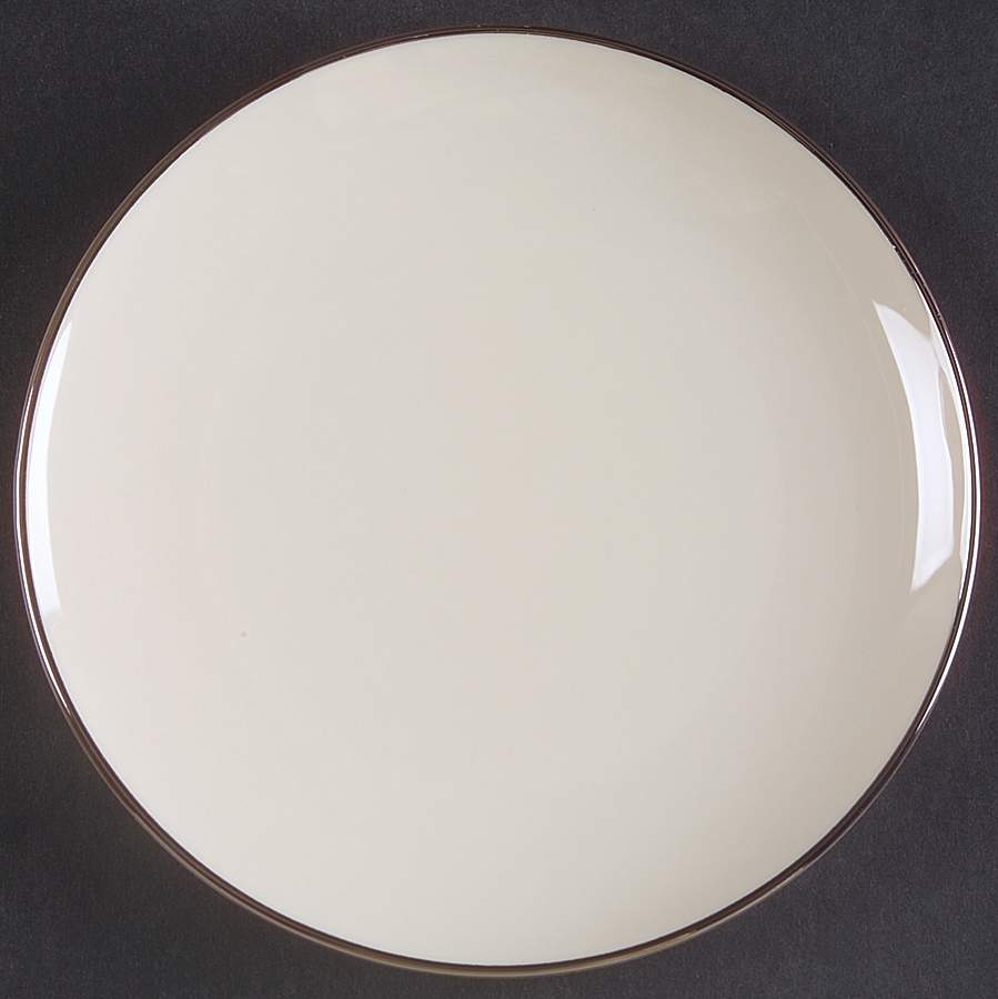 Platinum Band Dessert Plate/Cream Soup Saucer for Flat Bowl by Franciscan-1
