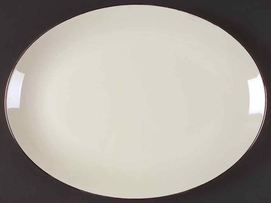 Platinum Band 16" Oval Serving Platter by Franciscan-1
