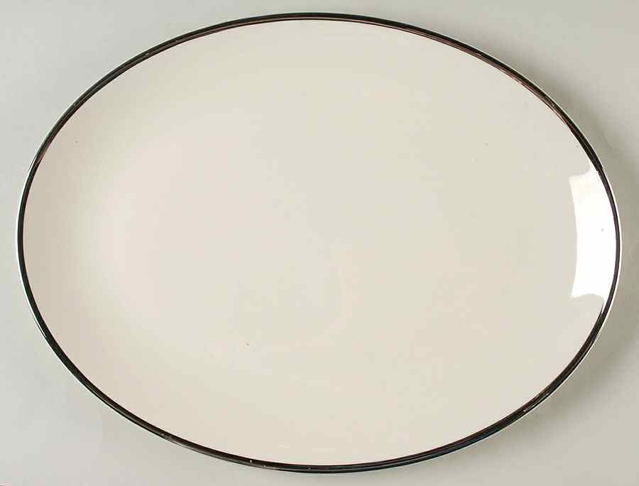 Platinum Band 12" Oval Serving Platter by Franciscan-1