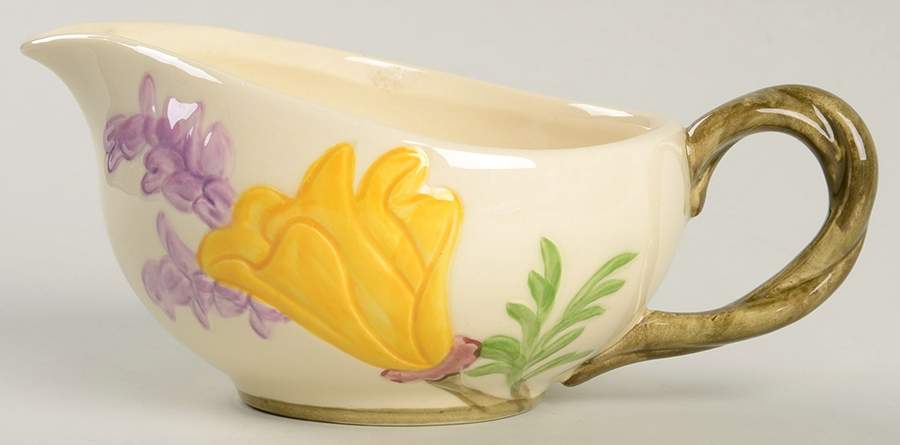 Poppy (Yellow & Purple Flowers) Creamer by Franciscan-1