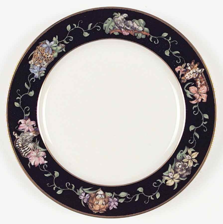 Rafiki Black Salad Plate by Franciscan-1