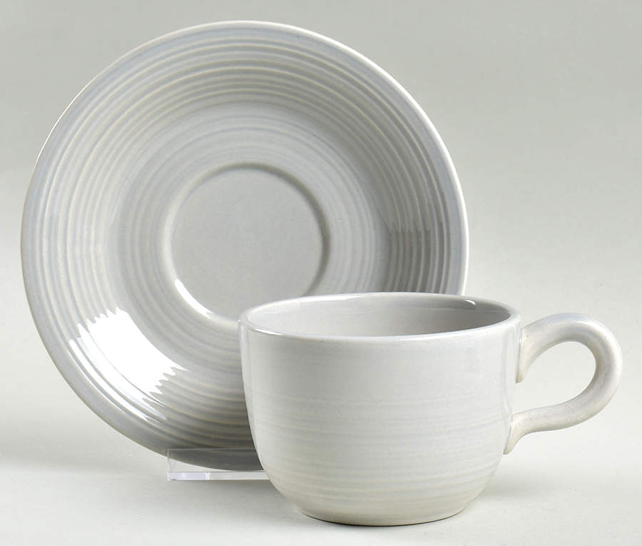 Reflections Blue Flat Cup & Saucer Set by Franciscan-1
