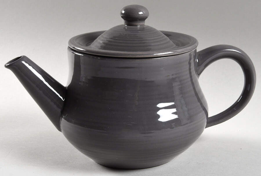 Reflections Smoke Grey Teapot & Lid by Franciscan-1
