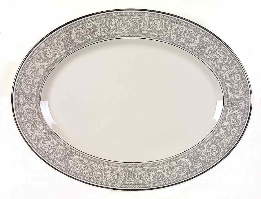Renaissance Platinum 15" Oval Serving Platter by Franciscan-1