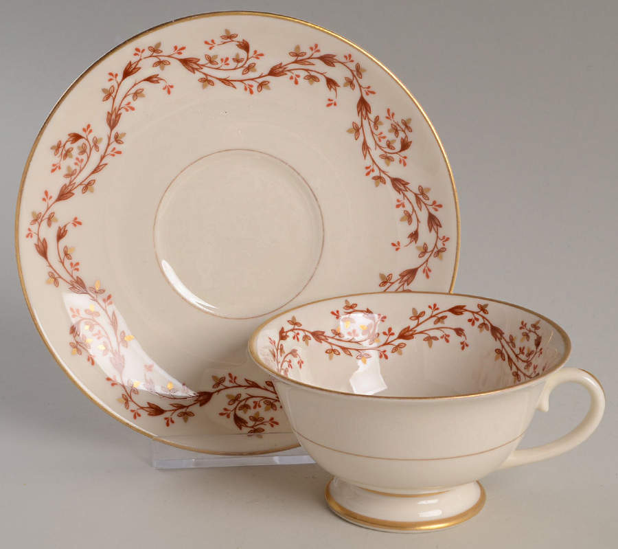 Ridgewood Footed Cup & Saucer Set by Franciscan-1