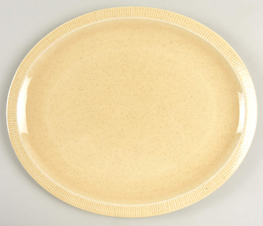 Sea Sculptures Sand 13" Oval Serving Platter by Franciscan-1