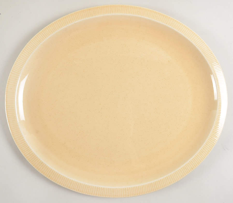 Sea Sculptures Sand 15" Oval Serving Platter by Franciscan-1