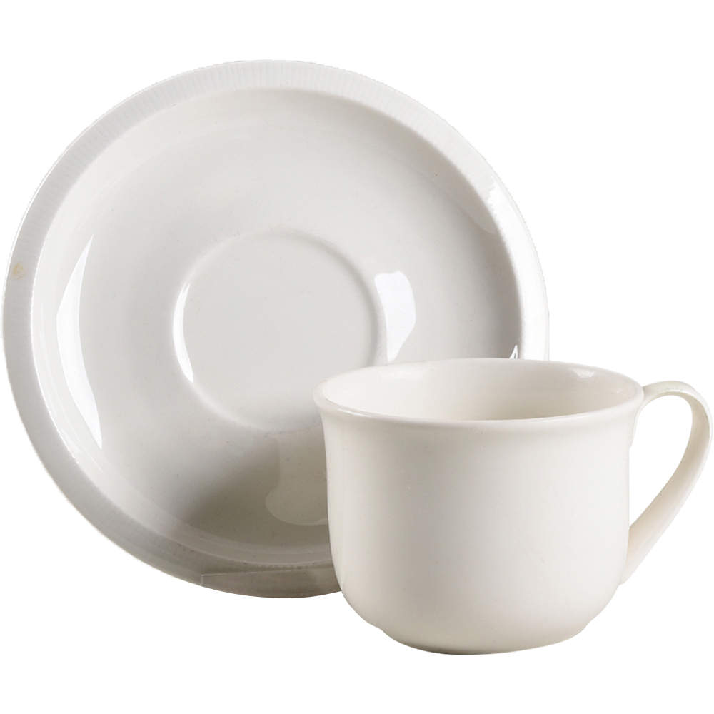 Sea Sculptures White Flat Cup & Saucer Set by Franciscan-1