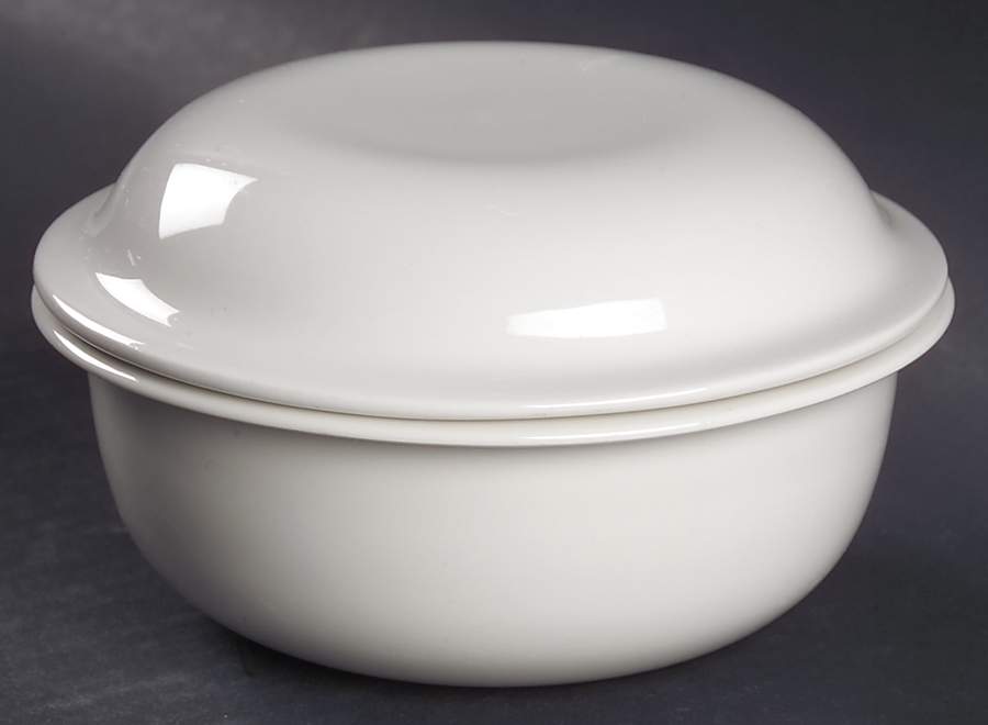 Sea Sculptures White Individual Casserole & Lid by Franciscan-1