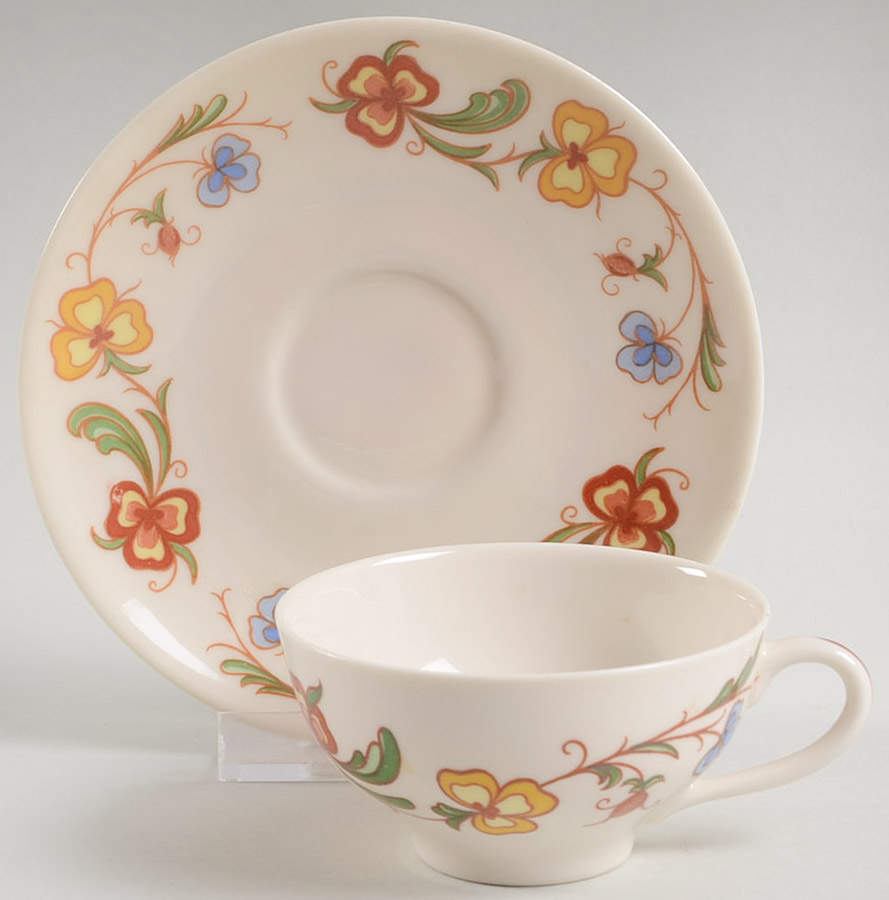 Shasta Flat Demitasse Cup & Saucer Set by Franciscan-1