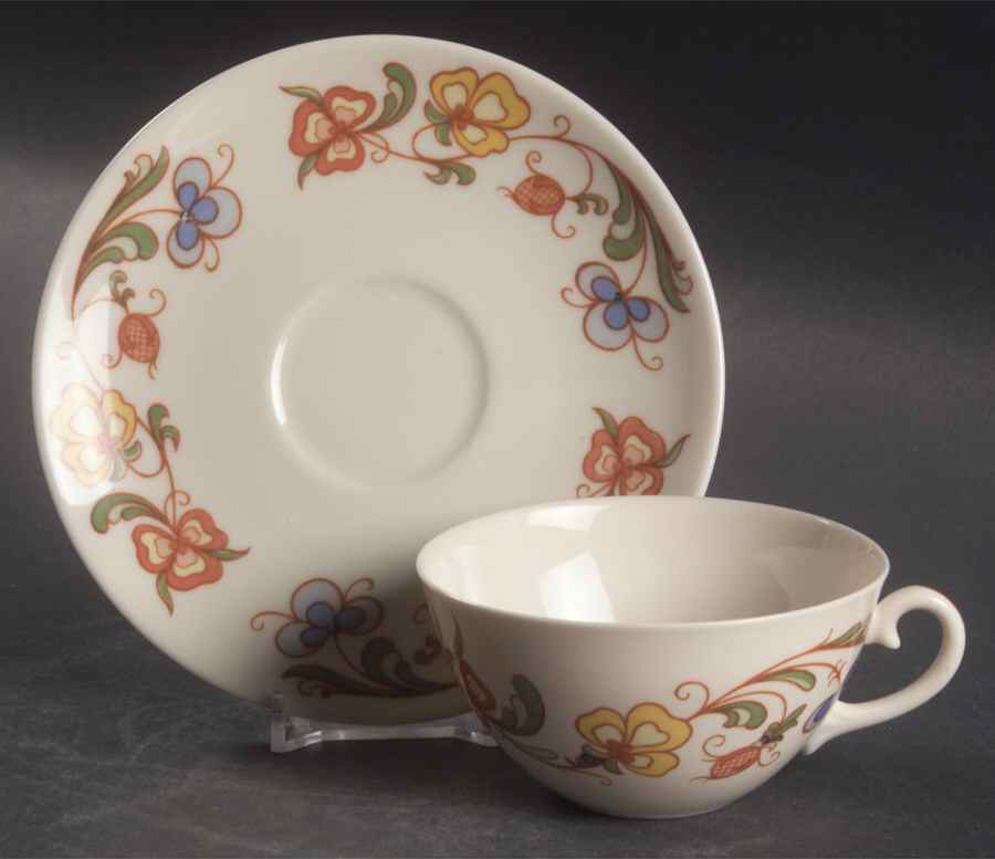Shasta Flat Cup & Saucer Set by Franciscan-1