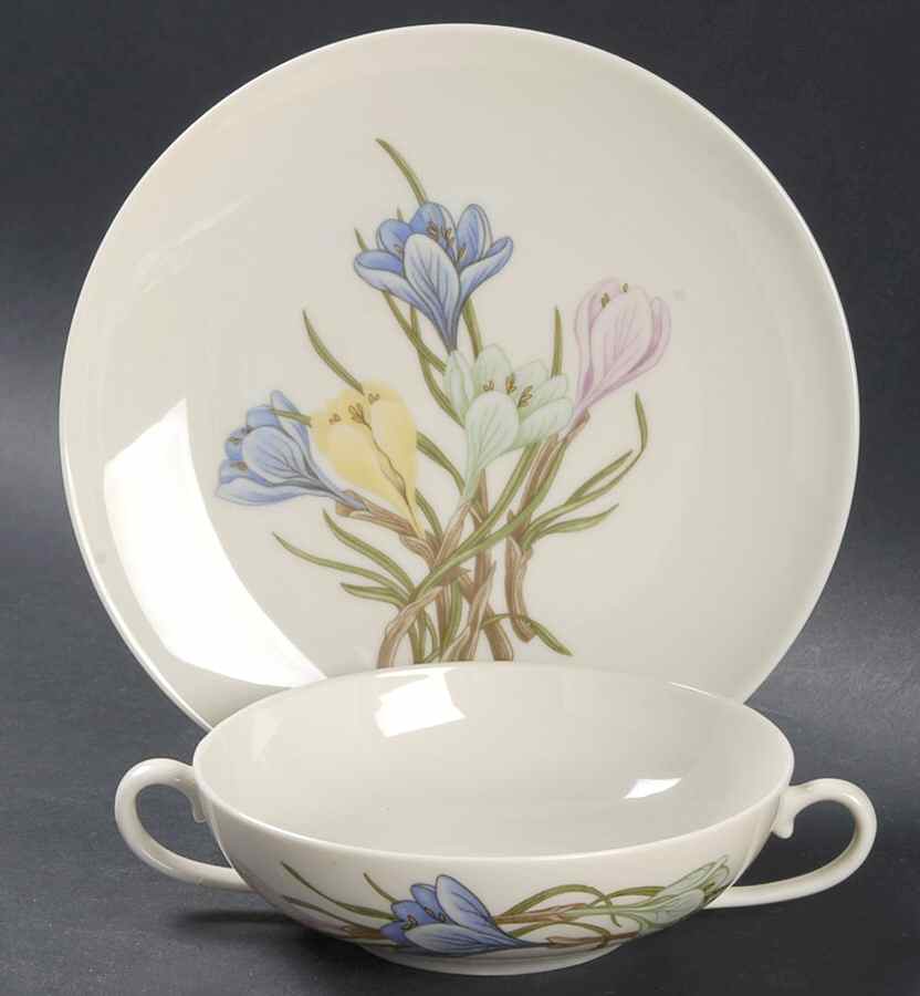 Sierra (Fine China) Flat Cream Soup Bowl & Saucer Set by Franciscan-1