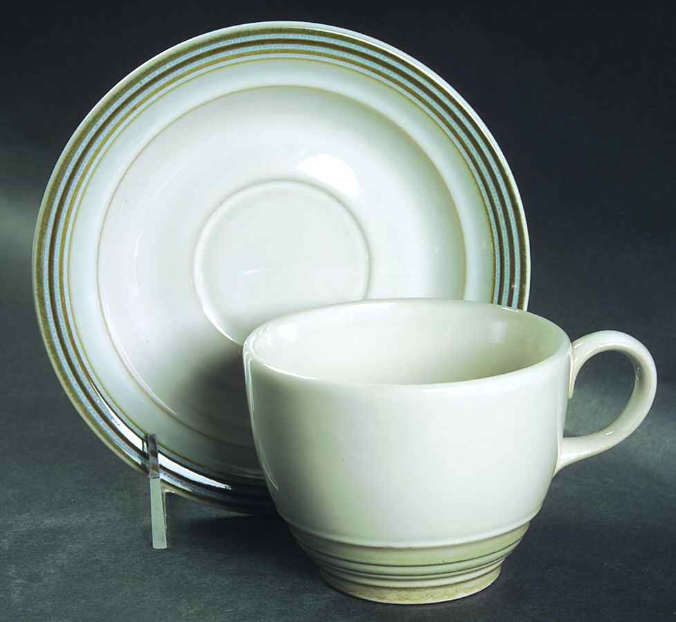 Sierra (Stoneware) Flat Cup & Saucer Set by Franciscan-1