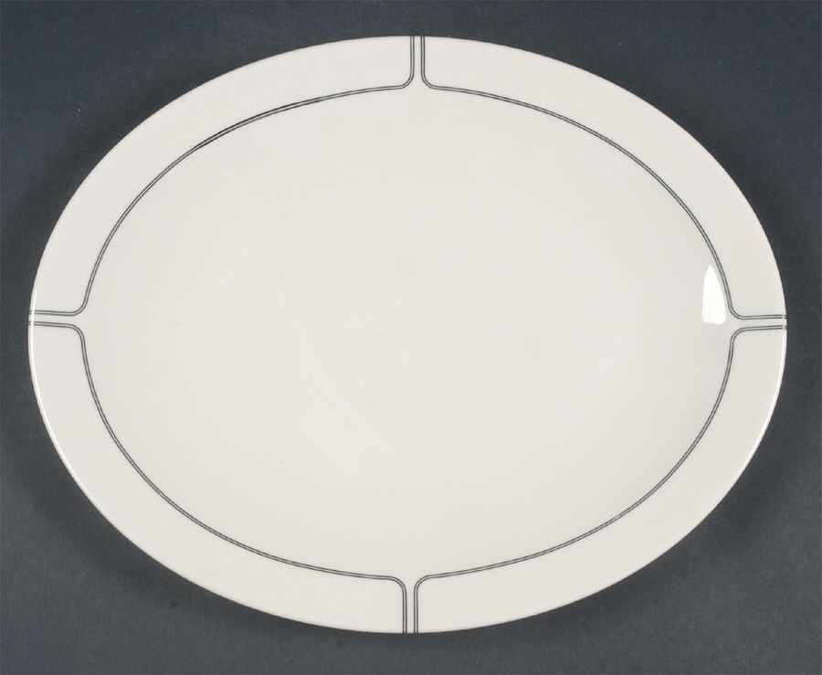Silver Lining 13" Oval Serving Platter by Franciscan-1