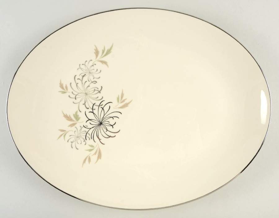 Silver Mist 16" Oval Serving Platter by Franciscan-1