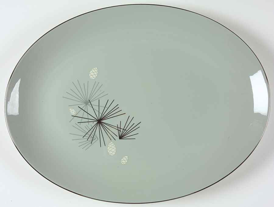 Silver Pine 16" Oval Serving Platter by Franciscan-1