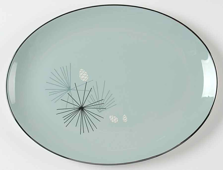 Silver Pine 12" Oval Serving Platter by Franciscan-1