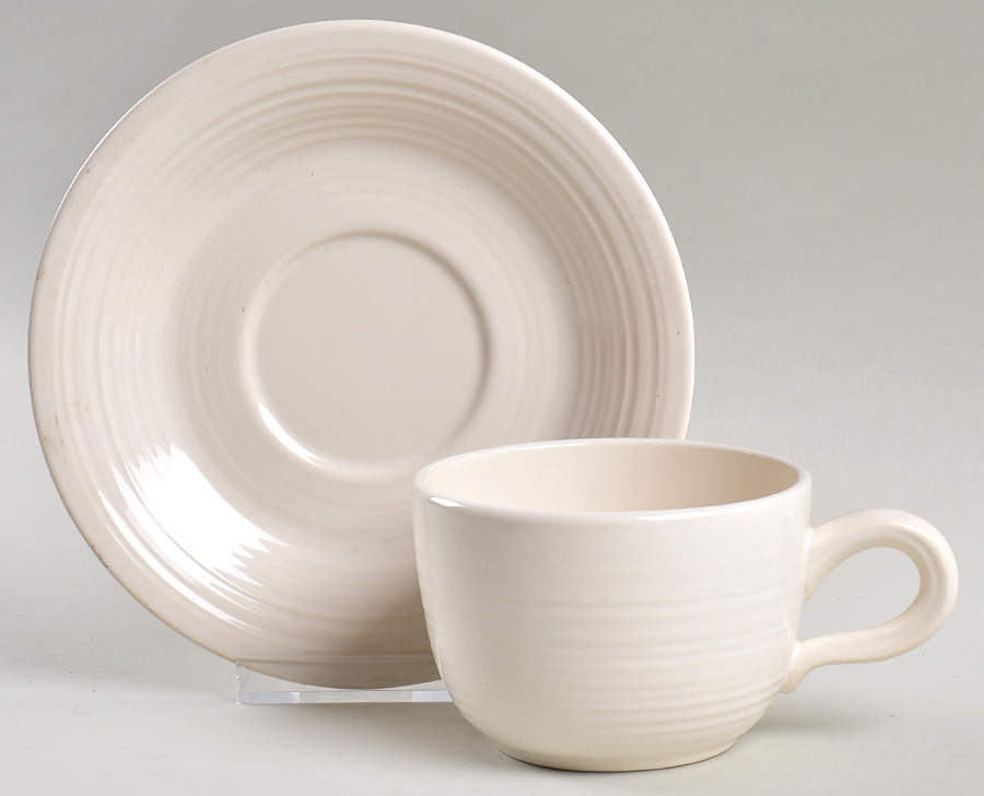 Snow Crest Flat Cup & Saucer Set by Franciscan-1
