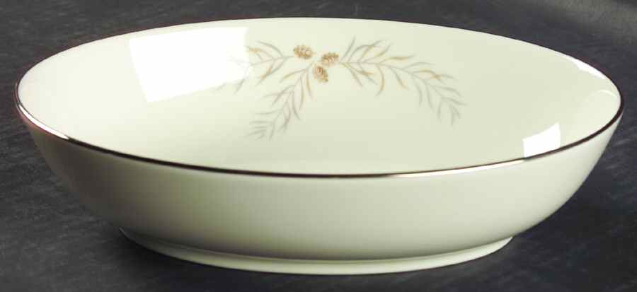Snow Pine 8" Oval Vegetable Bowl by Franciscan-1