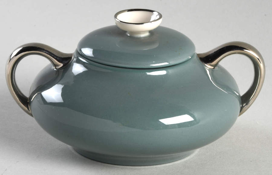 Spruce (Platinum Trim) Sugar Bowl & Lid by Franciscan-1