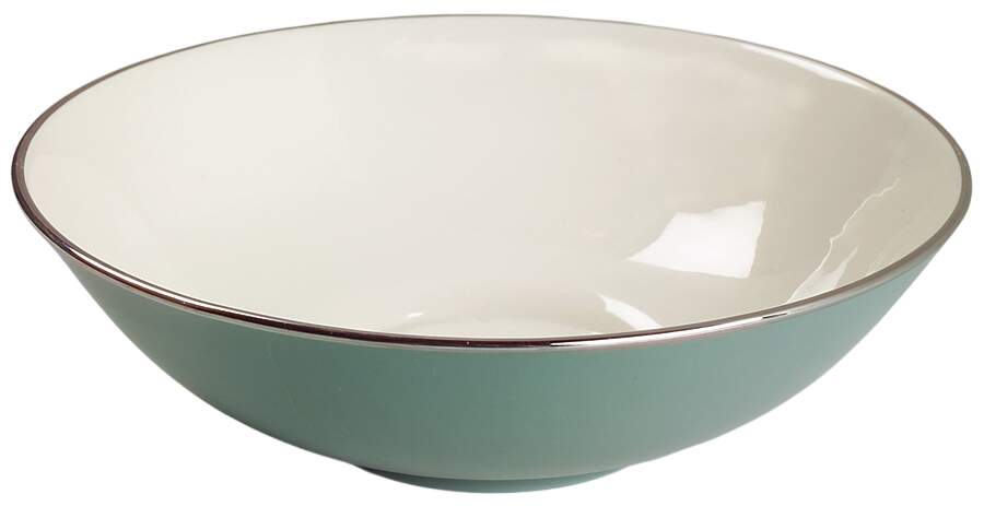 Spruce (Platinum Trim) 10" Large Salad Serving Bowl by Franciscan-1