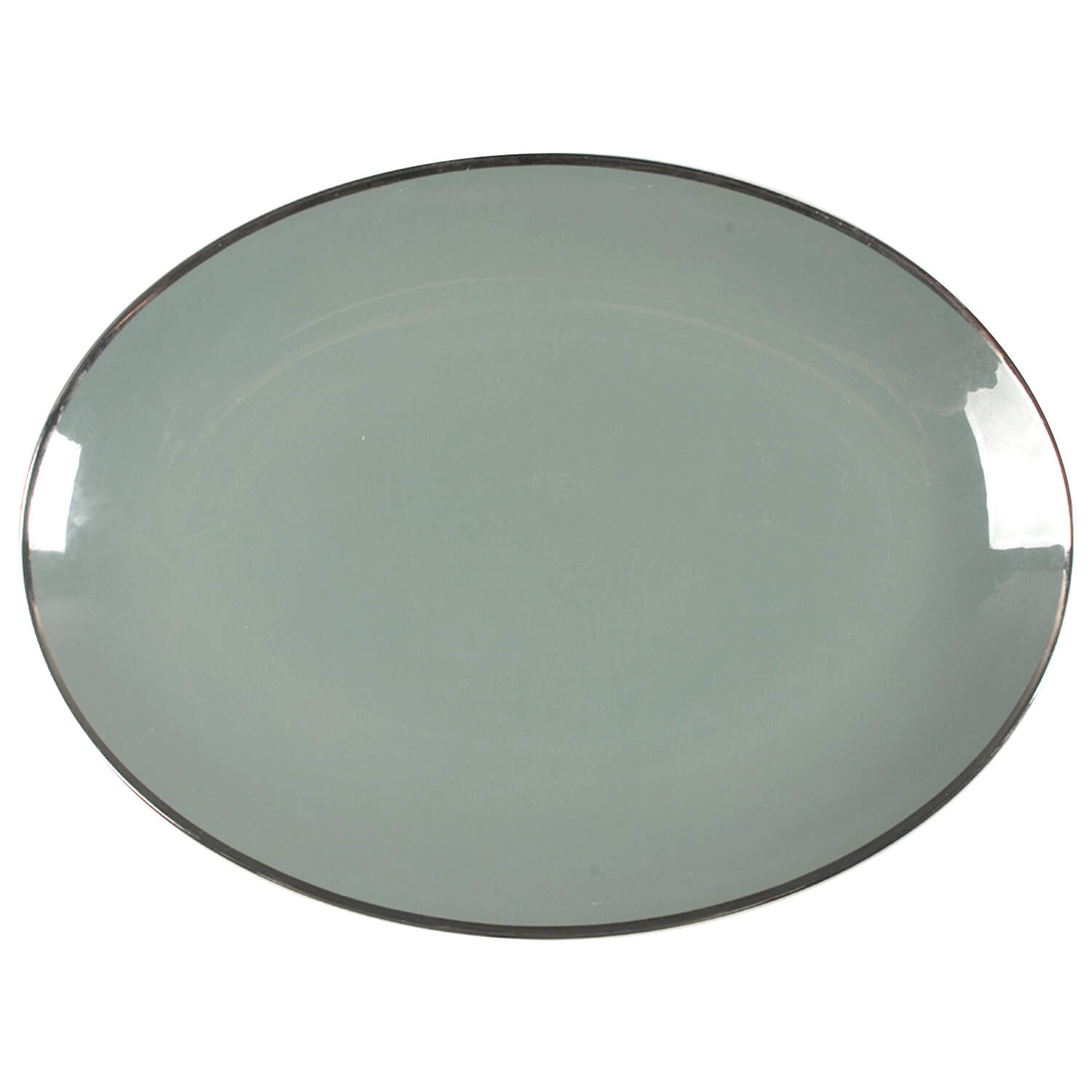 Spruce (Platinum Trim) 16" Oval Serving Platter by Franciscan-1