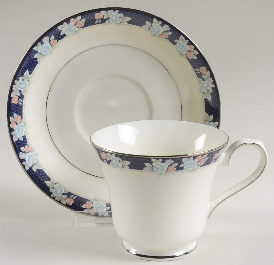 St Claire Footed Cup & Saucer Set by Franciscan-1