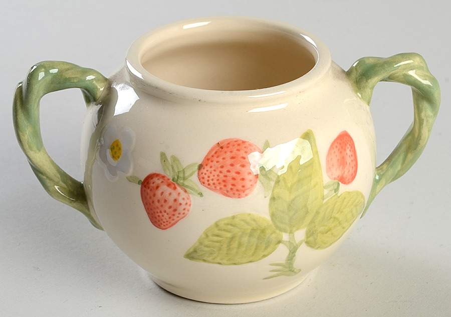 Strawberry Fair Sugar Bowl No Lid by Franciscan-1