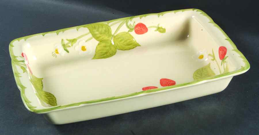 Strawberry Fair Rectangular Microwave Baker by Franciscan-1