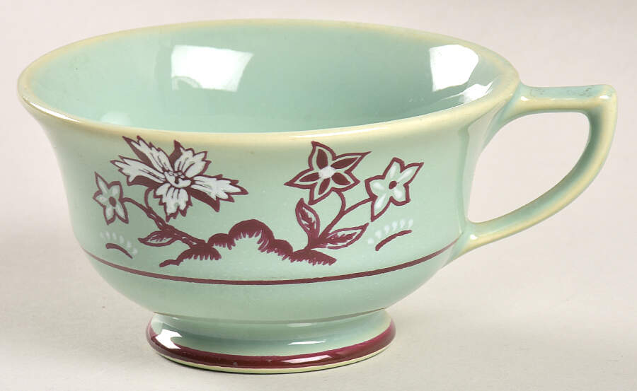Tiger Flower Celadon Footed Cup by Franciscan-1