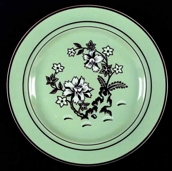 Tiger Flower Celadon Dinner Plate by Franciscan-1