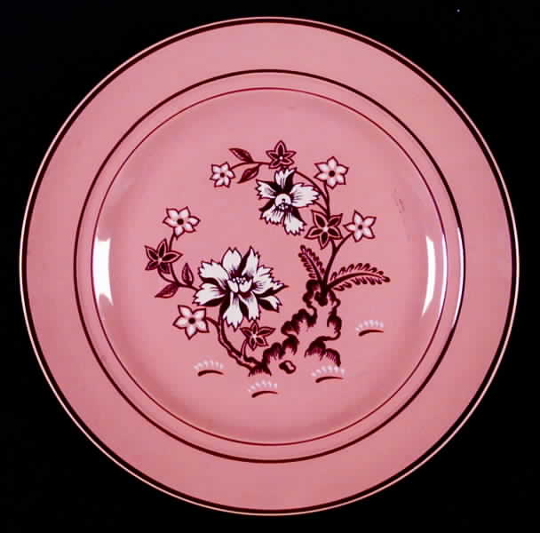 Tiger Flower Coral Luncheon Plate by Franciscan-1