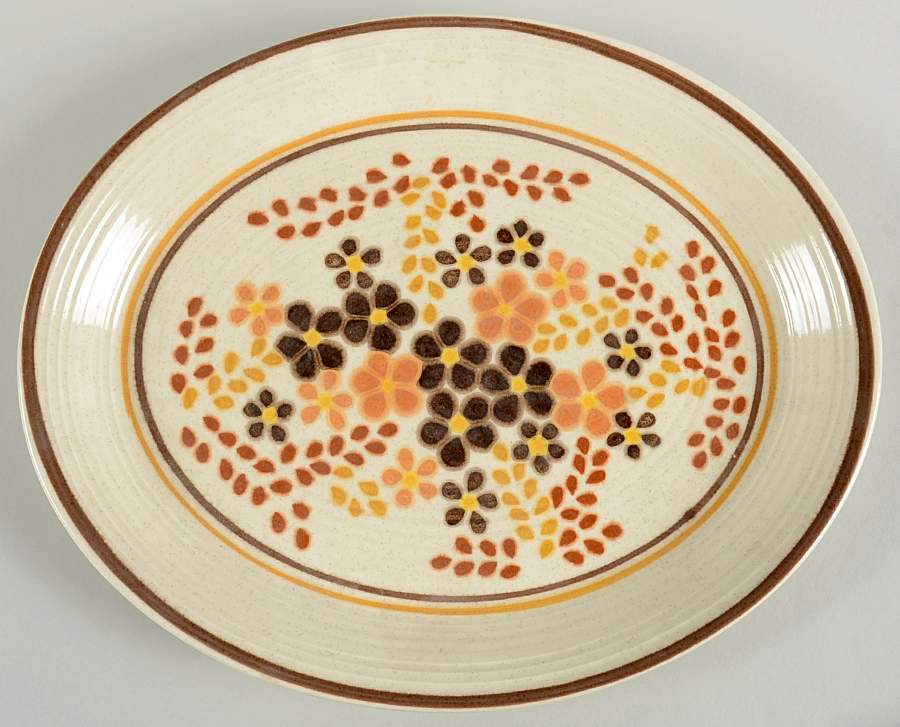 Toffee 13" Oval Serving Platter by Franciscan-1