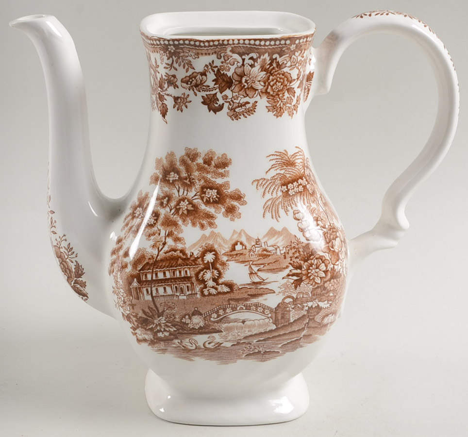 Tonquin Brown Coffee Pot No Lid by Franciscan-1