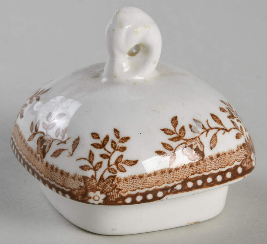 Tonquin Brown Lid for Sugar Bowl by Franciscan-1