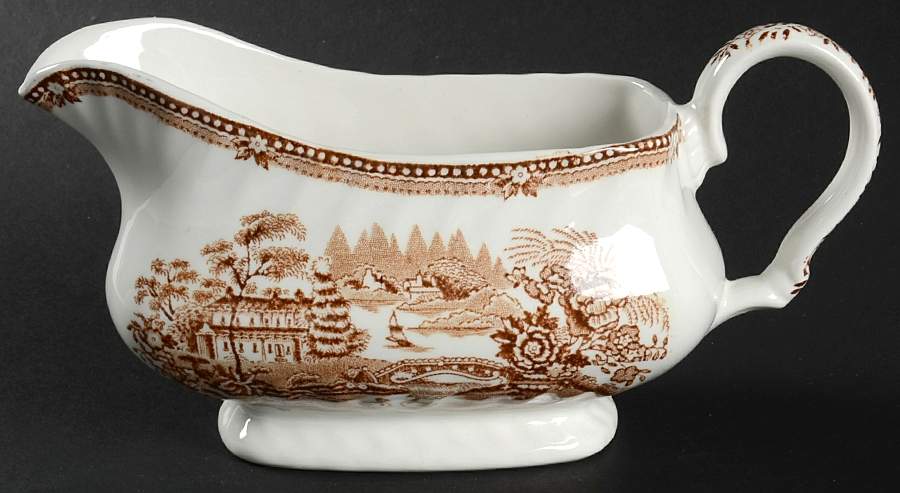 Tonquin Brown Gravy Boat by Franciscan-1
