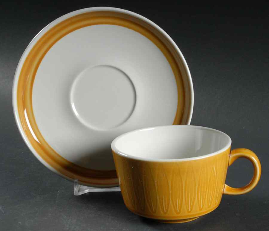 Topaz Flat Cup & Saucer Set by Franciscan-1