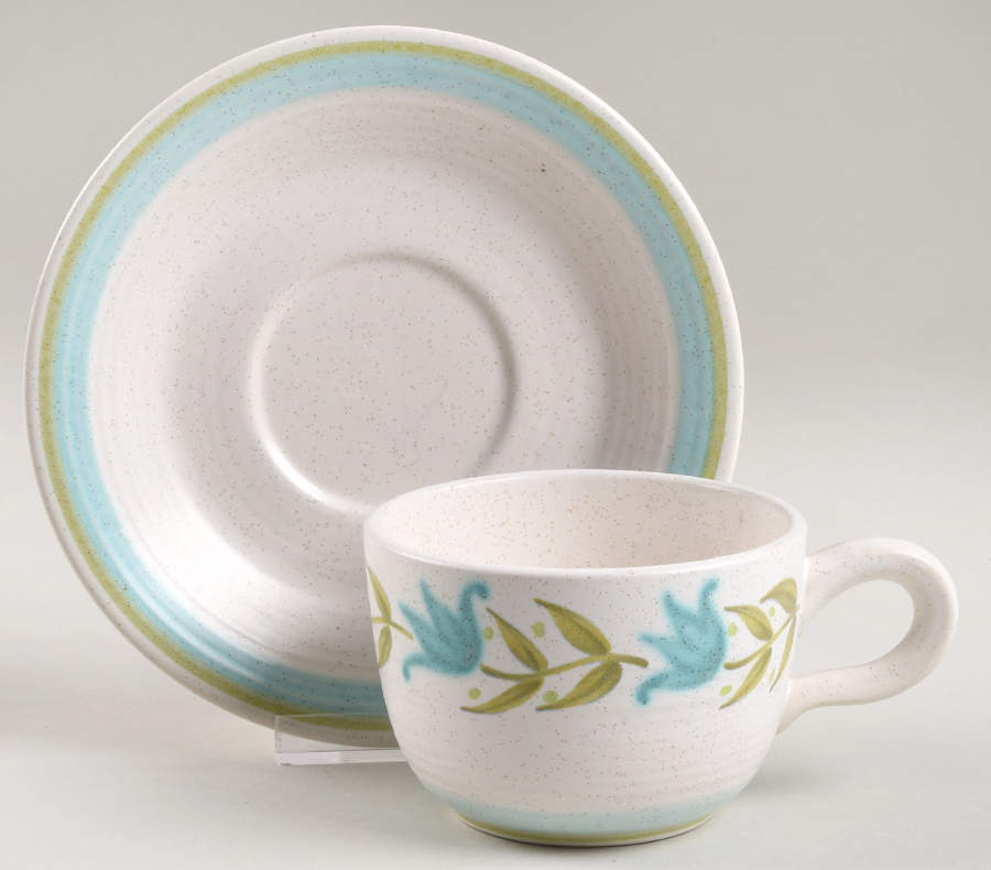 Tulip Time Flat Cup & Saucer Set by Franciscan-1