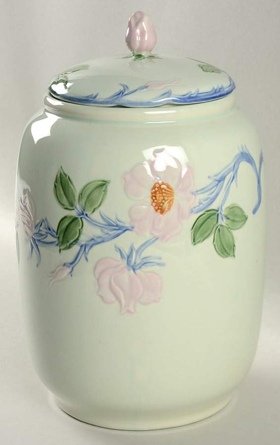 Twilight Rose Cookie Jar & Lid by Franciscan-1