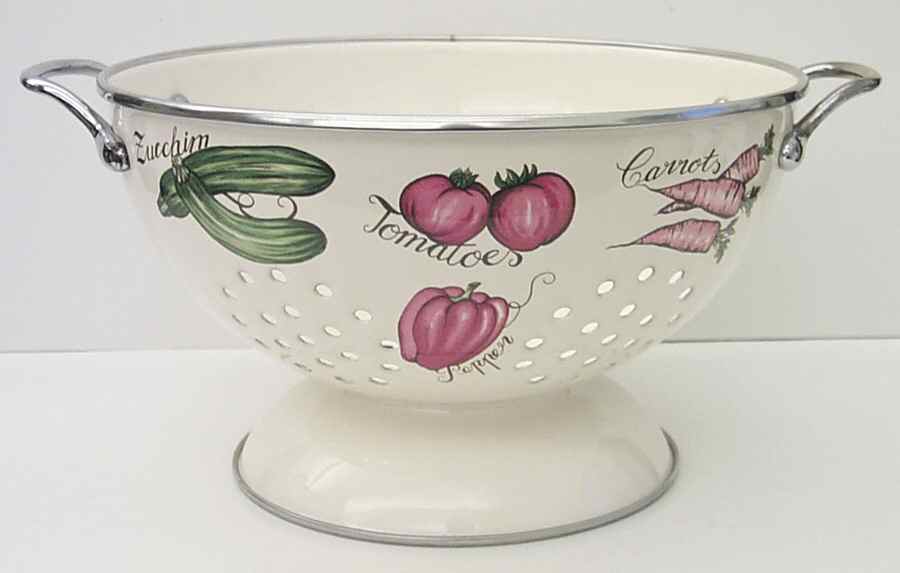 Vegetable Medley Metal Colander by Franciscan-1